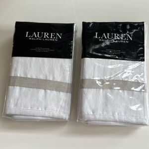 New Ralph Lauren Carolyne Off White Gray Grey European Sham set of 2. $270.